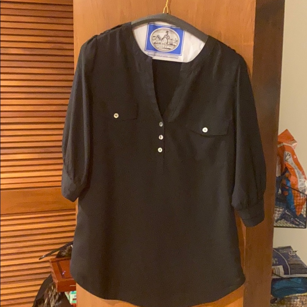 NWOT - 41 hawthorn 3/4 sleeves black tunic